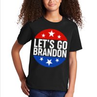Lets Go Brandon Emblem FJB Chant Kids T-Shirt
