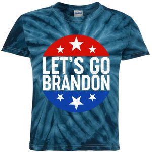 Lets Go Brandon Emblem FJB Chant Kids Tie-Dye T-Shirt