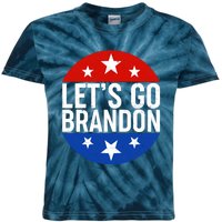 Lets Go Brandon Emblem FJB Chant Kids Tie-Dye T-Shirt