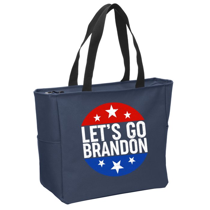 Lets Go Brandon Emblem FJB Chant Zip Tote Bag