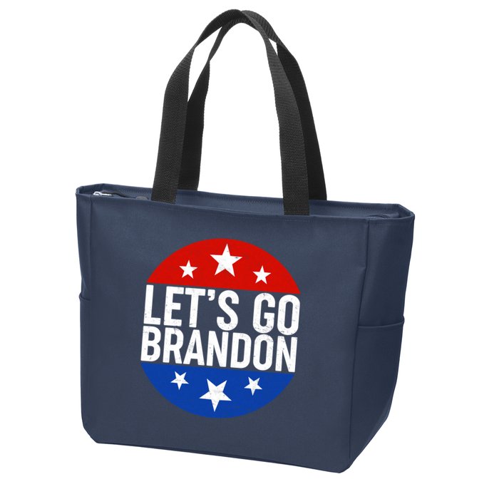 Lets Go Brandon Emblem FJB Chant Zip Tote Bag