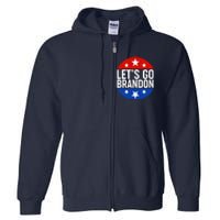 Lets Go Brandon Emblem FJB Chant Full Zip Hoodie