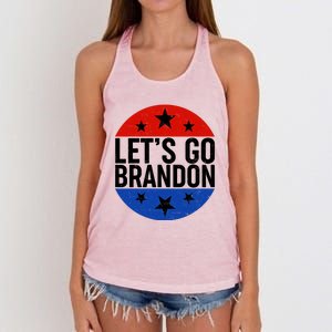 Lets Go Brandon Emblem FJB Chant Women's Knotted Racerback Tank