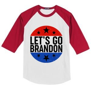 Lets Go Brandon Emblem FJB Chant Kids Colorblock Raglan Jersey