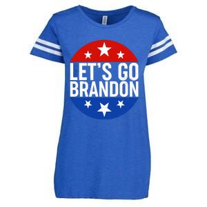 Lets Go Brandon Emblem FJB Chant Enza Ladies Jersey Football T-Shirt