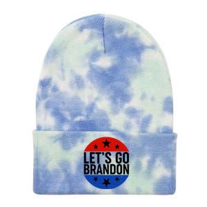 Lets Go Brandon Emblem FJB Chant Tie Dye 12in Knit Beanie