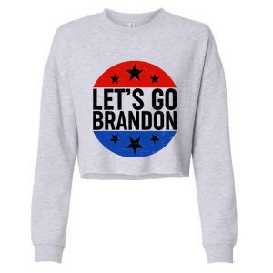 Lets Go Brandon Emblem FJB Chant Cropped Pullover Crew