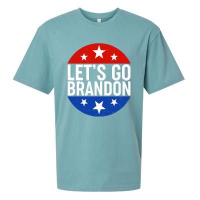 Lets Go Brandon Emblem FJB Chant Sueded Cloud Jersey T-Shirt