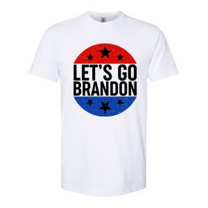 Lets Go Brandon Emblem FJB Chant Softstyle CVC T-Shirt