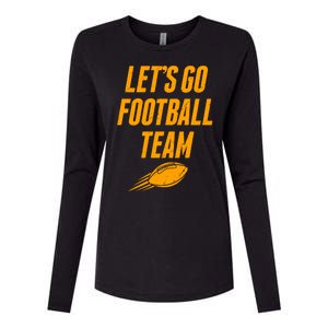 Let's Go Football Team Washington Football Fan Womens Cotton Relaxed Long Sleeve T-Shirt