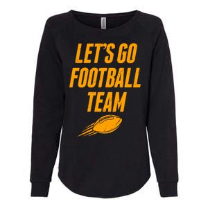 Let's Go Football Team Washington Football Fan Womens California Wash Sweatshirt