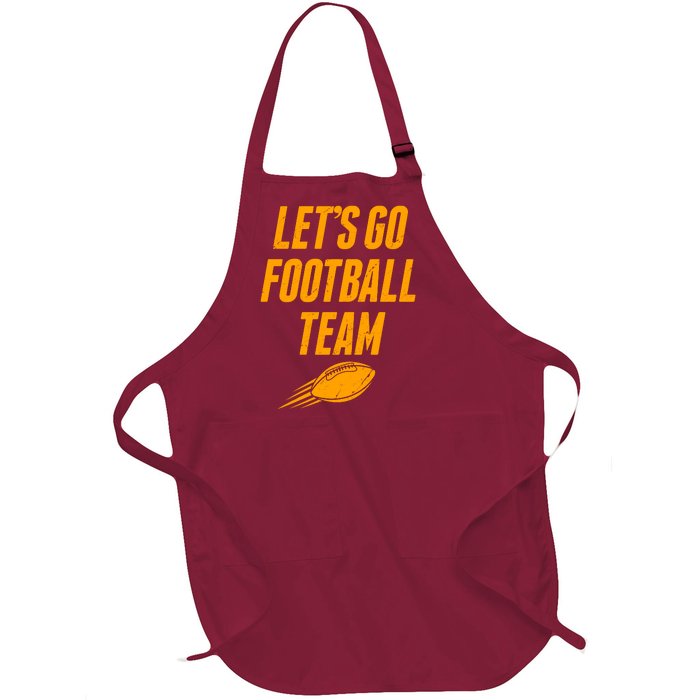 Let's Go Football Team Washington Football Fan Full-Length Apron With Pockets