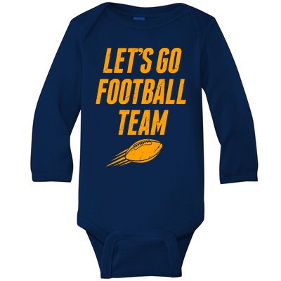 Let's Go Football Team Washington Football Fan Baby Long Sleeve Bodysuit