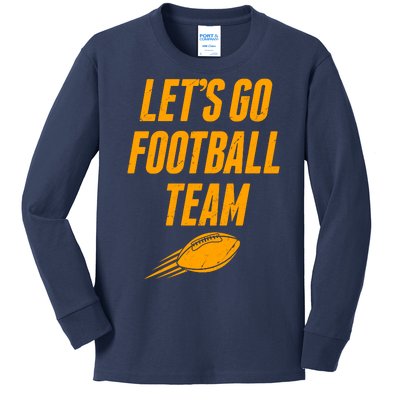 Let's Go Football Team Washington Football Fan Kids Long Sleeve Shirt