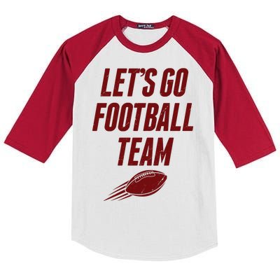 Let's Go Football Team Washington Football Fan Kids Colorblock Raglan Jersey