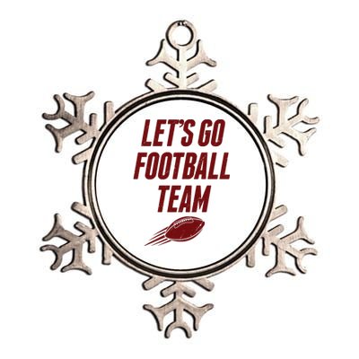 Let's Go Football Team Washington Football Fan Metallic Star Ornament