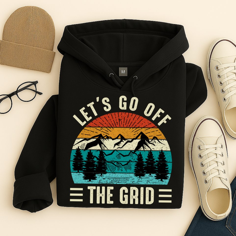 Lets Go Off The Grid Hiking Hoodie