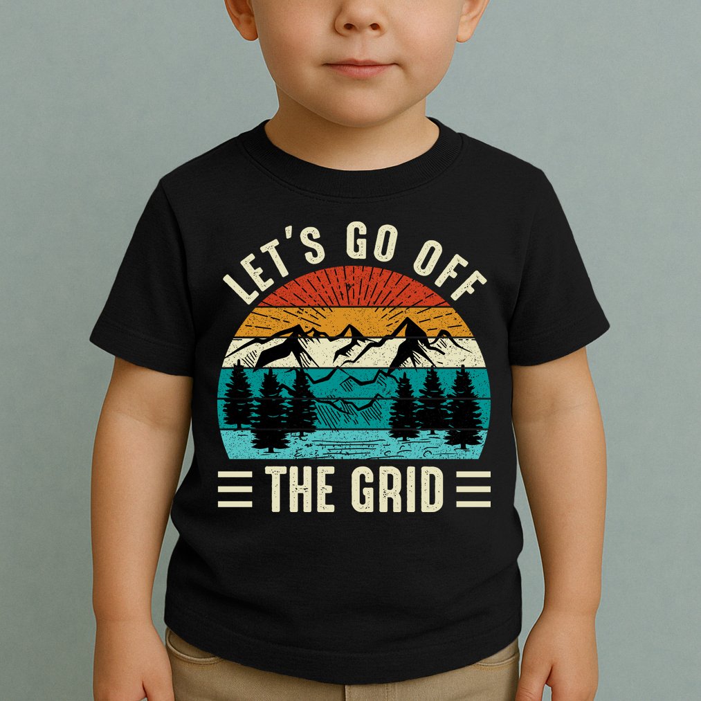 Lets Go Off The Grid Hiking Toddler T-Shirt