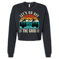 Lets Go Off The Grid Hiking Cropped Pullover Crew
