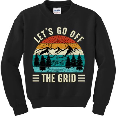 Lets Go Off The Grid Hiking Kids Sweatshirt