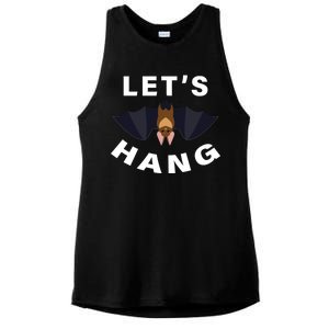 Lets Hang Funny Halloween Bat Ladies PosiCharge Tri-Blend Wicking Tank