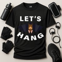 Lets Hang Funny Halloween Bat Cooling Performance Crew T-Shirt