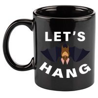 Lets Hang Funny Halloween Bat 11oz C Handle Ceramic Mug