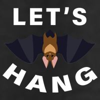Lets Hang Funny Halloween Bat 11oz C Handle Ceramic Mug