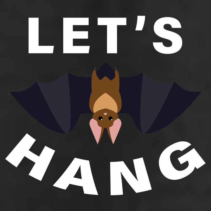 Lets Hang Funny Halloween Bat 11oz C Handle Ceramic Mug