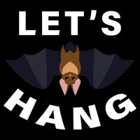 Lets Hang Funny Halloween Bat Drawstring Bag