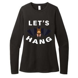 Lets Hang Funny Halloween Bat Womens CVC Long Sleeve Shirt