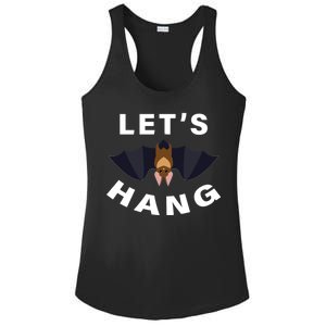 Lets Hang Funny Halloween Bat Ladies PosiCharge Competitor Racerback Tank