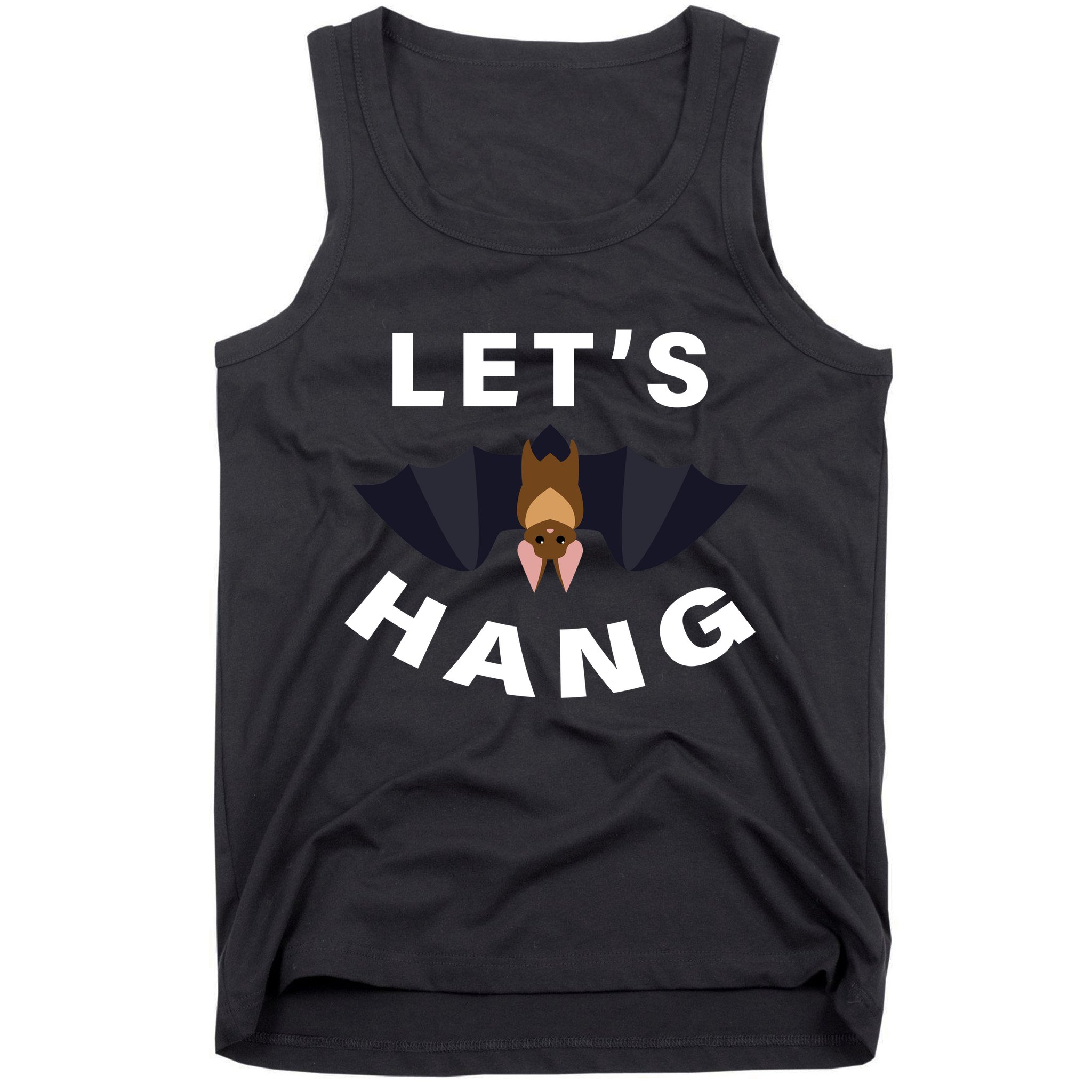 Lets Hang Funny Halloween Bat Tank Top