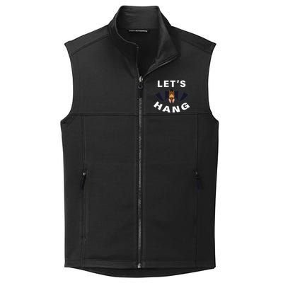 Lets Hang Funny Halloween Bat Collective Smooth Fleece Vest