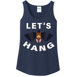 Lets Hang Funny Halloween Bat Ladies Essential Tank