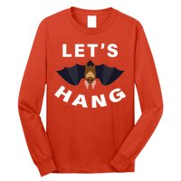 Lets Hang Funny Halloween Bat Long Sleeve Shirt