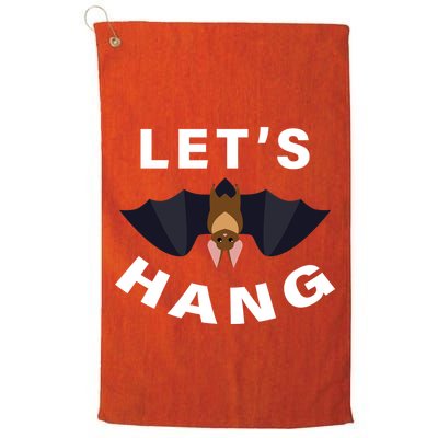 Lets Hang Funny Halloween Bat Golf Towel