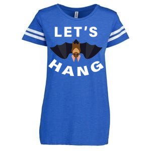 Lets Hang Funny Halloween Bat Enza Ladies Jersey Football T-Shirt