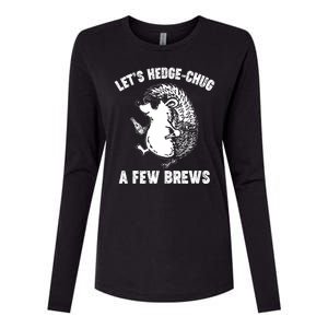 Let's Hedge-Chug A Few Brews Hedgehog Beers Womens Cotton Relaxed Long Sleeve T-Shirt