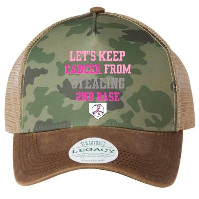 Let's Keep Cancer From Stealing 2nd Base Ribbon Legacy Tie Dye Trucker Hat
