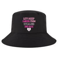 Let's Keep Cancer From Stealing 2nd Base Ribbon Cool Comfort Performance Bucket Hat