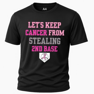 Let's Keep Cancer From Stealing 2nd Base Ribbon Performance Shirt