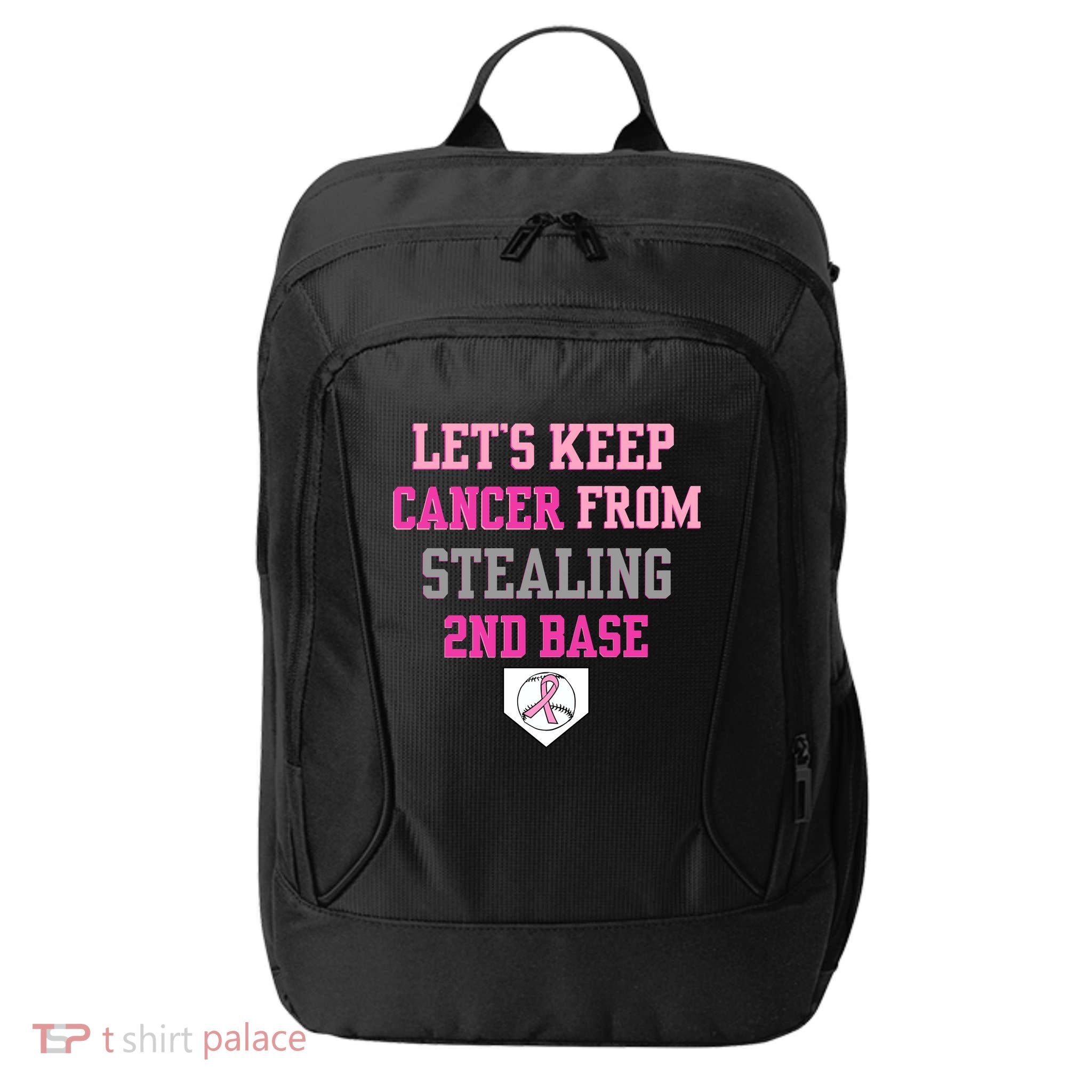 Let's Keep Cancer From Stealing 2nd Base Ribbon City Backpack