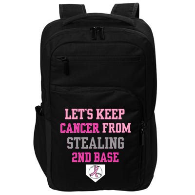 Let's Keep Cancer From Stealing 2nd Base Ribbon Impact Tech Backpack