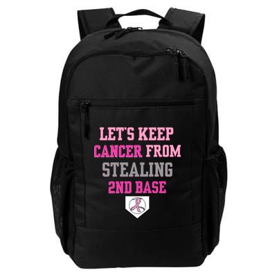 Let's Keep Cancer From Stealing 2nd Base Ribbon Backpack