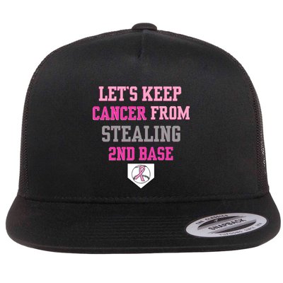 Let's Keep Cancer From Stealing 2nd Base Ribbon Flatbill Hat