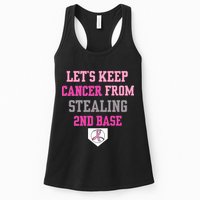 Let's Keep Cancer From Stealing 2nd Base Ribbon Womens Tank Top