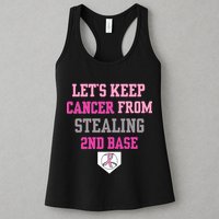 Let's Keep Cancer From Stealing 2nd Base Ribbon Womens Tank Top