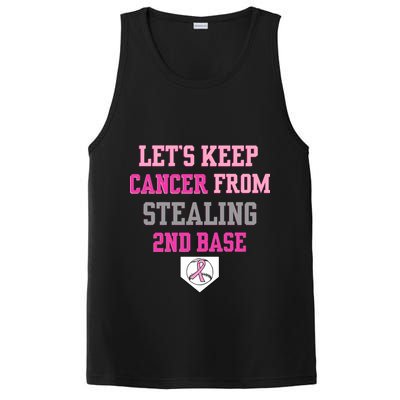 Let's Keep Cancer From Stealing 2nd Base Ribbon PosiCharge Competitor Tank