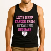 Let's Keep Cancer From Stealing 2nd Base Ribbon Tank Top